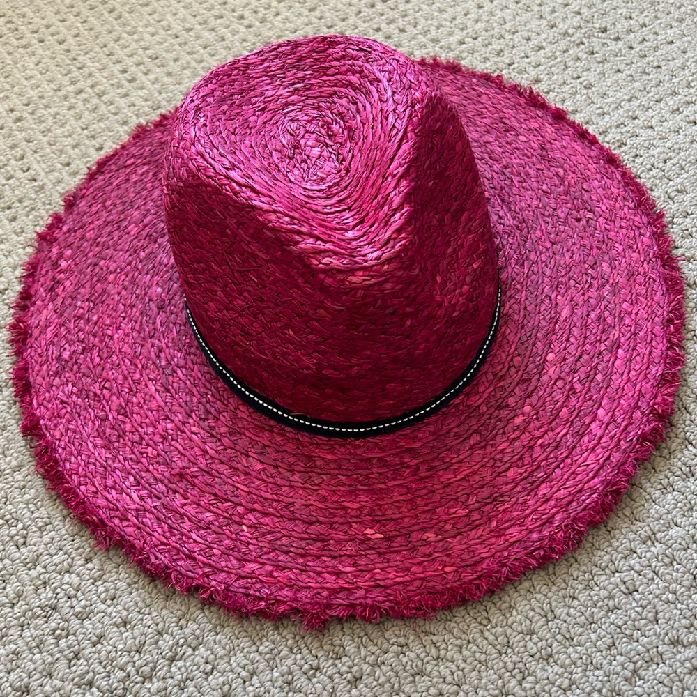 Burgundy Straw Cowboy Hat, Size M by Kavu